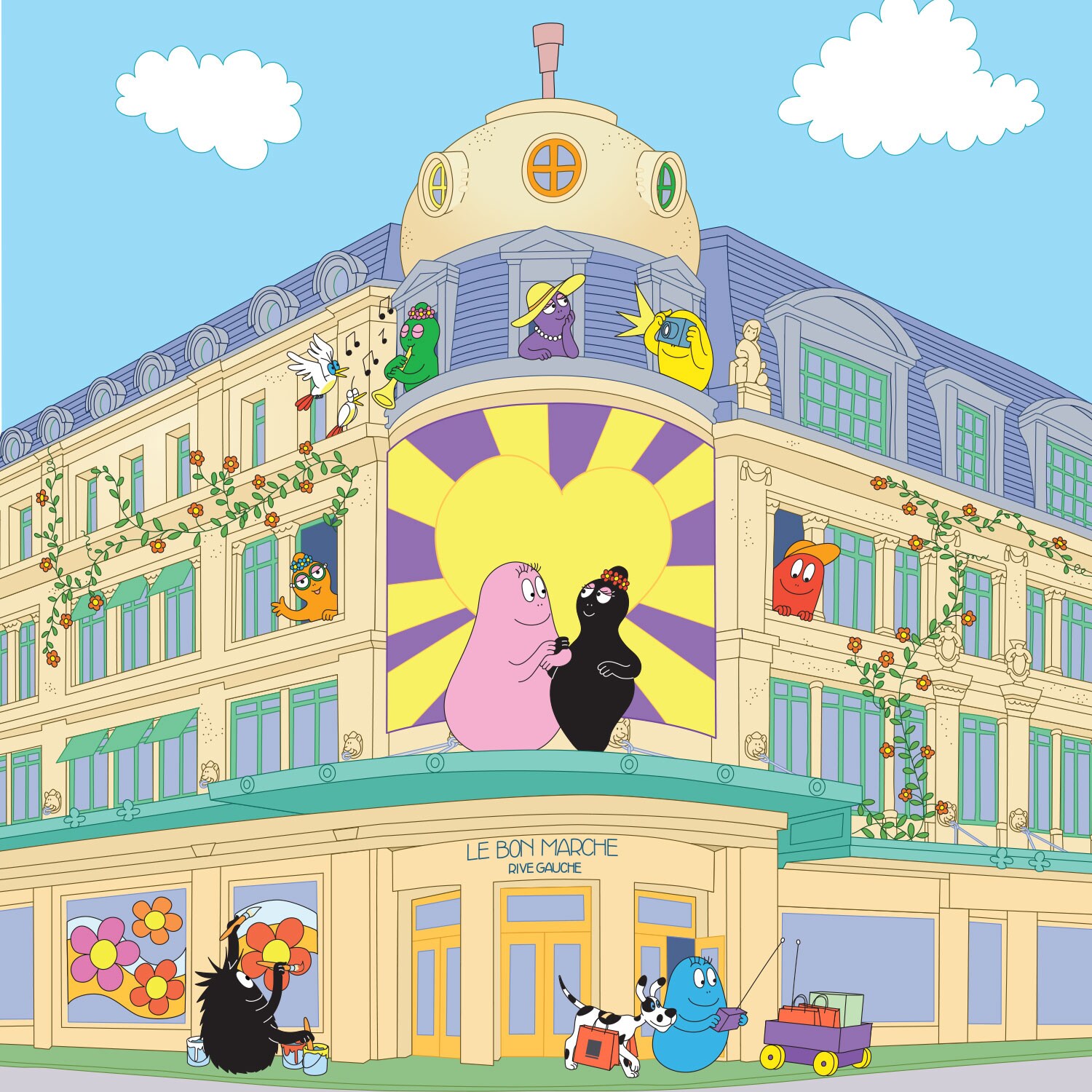Return to childhood: the Barbapapas celebrate Christmas at Au Bon